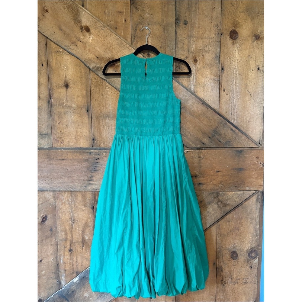 Madewell Green Smocked Textured Sleeveless Maxi Dress NT311 - Picture 5 of 7